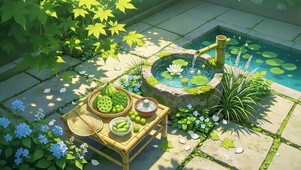 夏日的小院