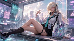 赛博都市科技美少女