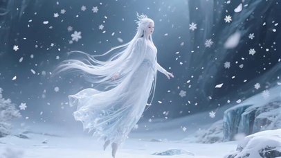 雪中美女