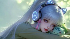 柔光下的少女