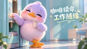 萌趣咖啡续命打工人日常