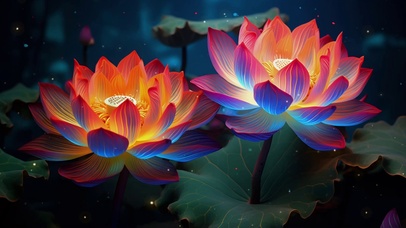 唯美盛开的荷花