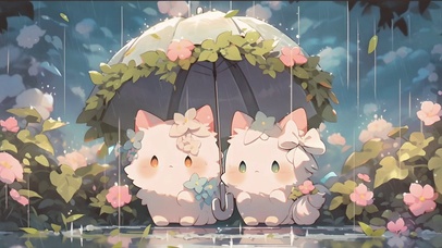 雨中猫猫