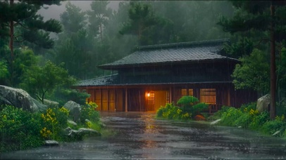 森山雨天山庄木屋