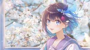 唯美清新窗外梨花