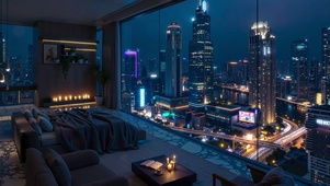 都市璀璨夜景