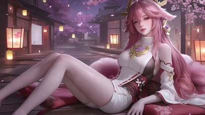 秋日长腿氛围神子少女