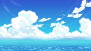 蓝天白云碧蓝大海