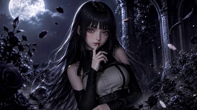 月下暗夜少女