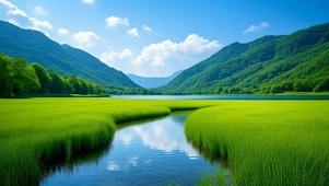 绿色护眼河流