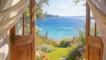 海景树木带鱼屏