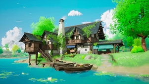 夏日湖边小屋