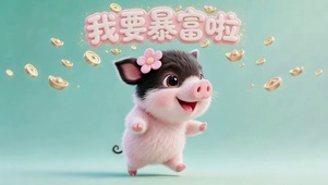 暴富小粉猪