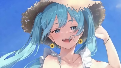 晴天草帽少女