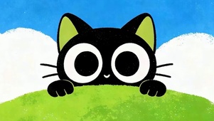 戴着蝴蝶结猫咪带鱼屏