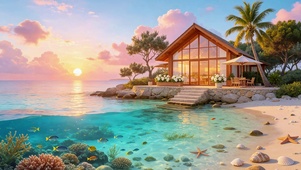 浪漫海边