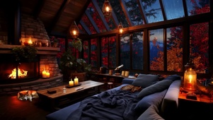 舒适木屋雷雨夜