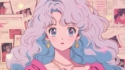 漂亮的动漫插画女孩