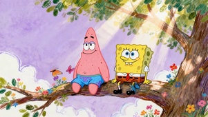 树枝上的海绵宝宝和派大星