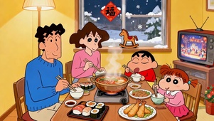 小新一家团圆夜