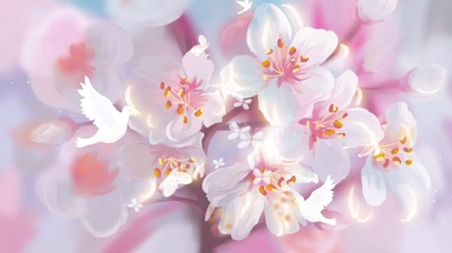 春季可爱樱花