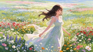 风吹花海