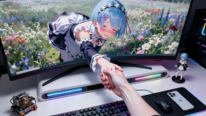 次元女仆女孩蓝发雷姆与现实互动