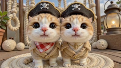 超萌海盗橘猫