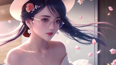 唯美清纯花美女