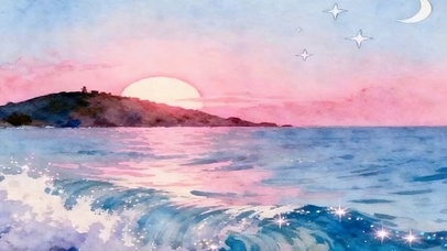 海景带鱼屏