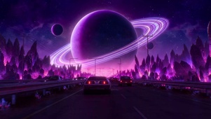 公路上行驶的汽车