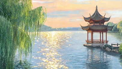 柳树亭子