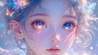 治愈系眼睛里有星星