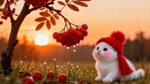 夕阳下猫咪