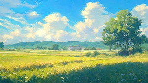 蓝天阳光草原