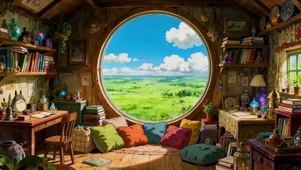 窗外的草原风景