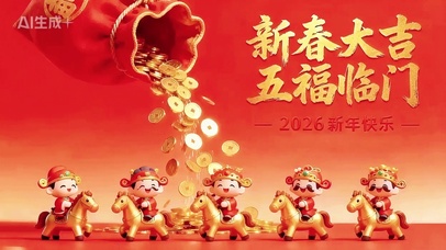 新年五福财神钱多多