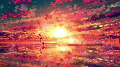 4K高清黄昏海上列车