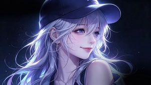 晨光中棒球帽少女
