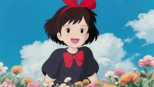 花丛中的女孩
