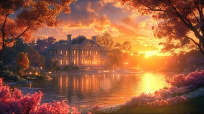 落日庄园湖畔