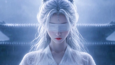 雨中白发仙姬