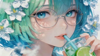 夏日果茶女孩