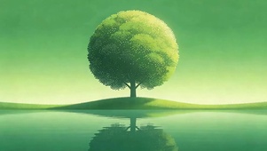 护眼绿景树木