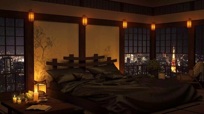 4K东京雨夜卧室