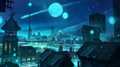 唯美星空城市