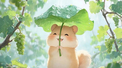 雨天葡萄树