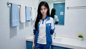 校园倩影穿校服漂亮女孩1