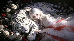 白虎和少女