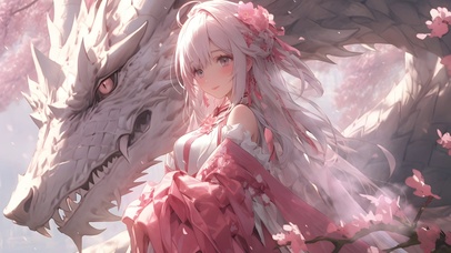 樱花少女与龙